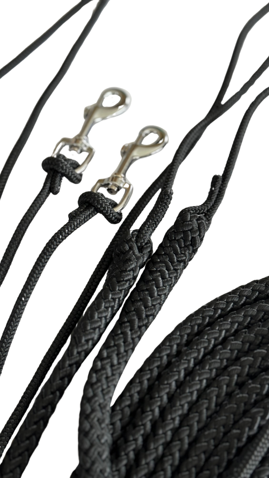 Dubbele longeerlijn - plat breed touw