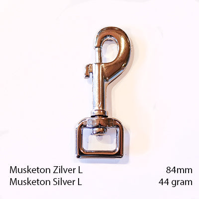 Hondenlijn met musketon breed