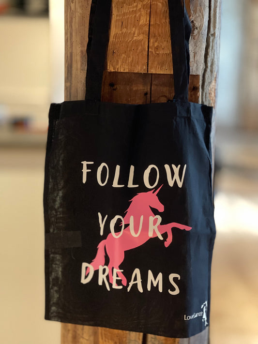 Katoenen tas met paardenprint