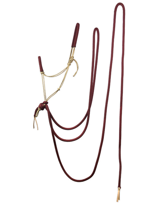 Natural hackamore met mecate